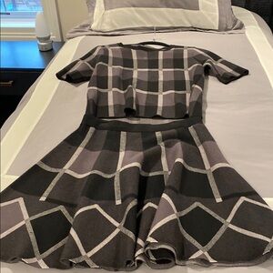 Women’s Saks Fifth Avenue Chic Plaid Two-Piece Set